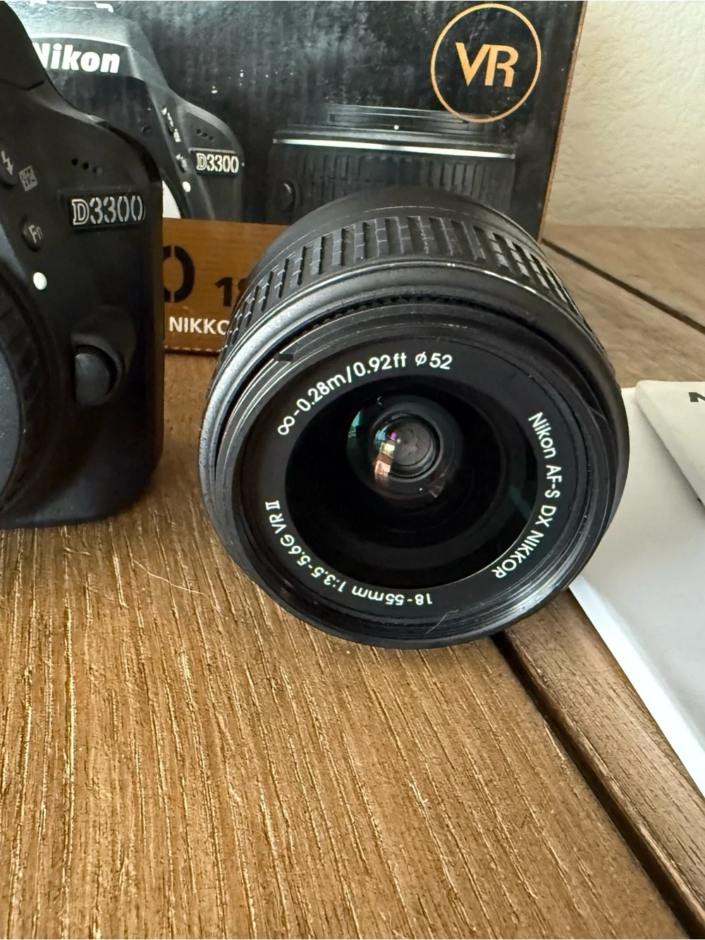Nikon d3300 Black DSLR Camera Body with 18-55mm Kit Lens + Nikon 50mm f1.8 lens